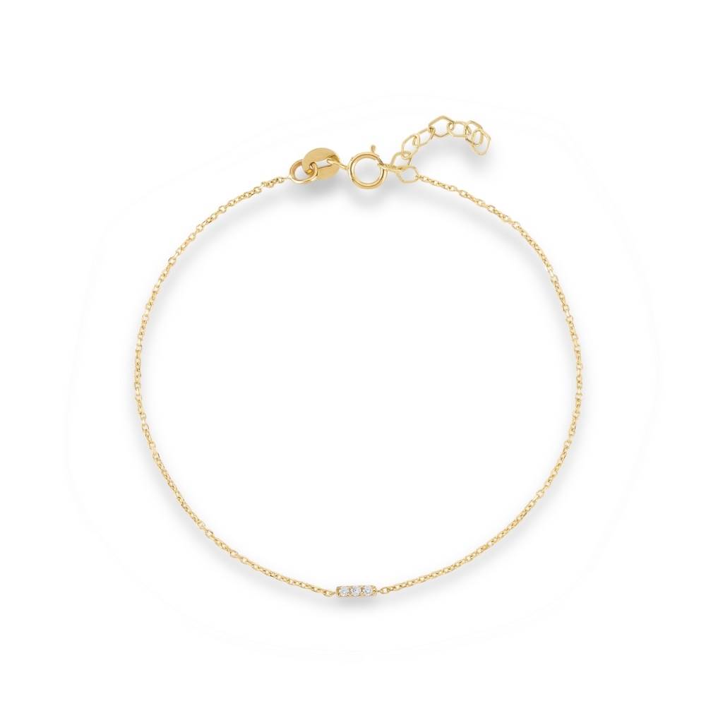 دستبند زنجير طلا  کد B030-MO